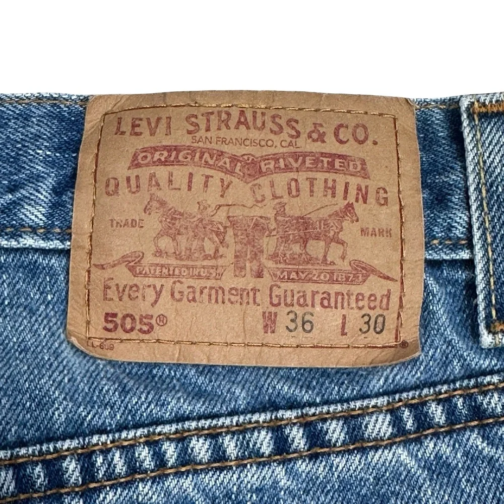 Vintage Levis 505 Lot of 2 Mens Jeans 36x30 Y2K 2002 Regular Straight Blue Denim